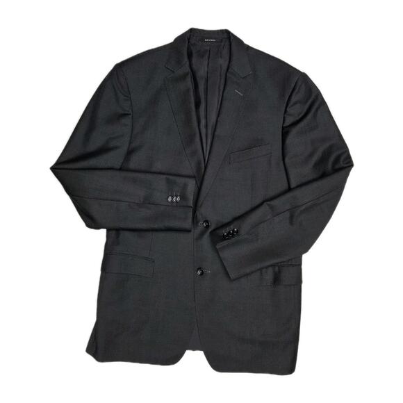 Z Zegna Blazer Men's 44L Mohair Wool Blend 2 Button Black Double vented Wedding - Picture 1 of 8